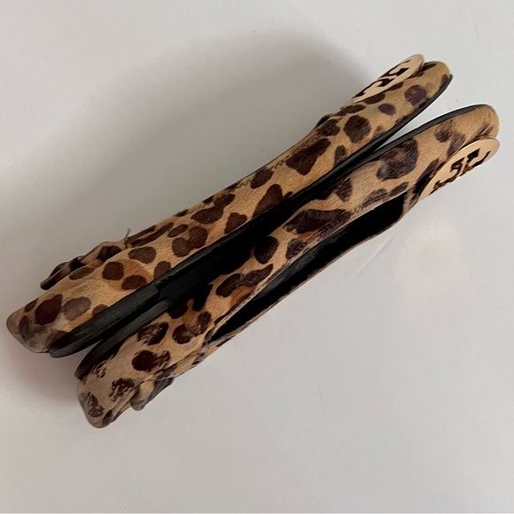 Tory Burch Cheetah Ballet Flats Reva cow hair animal print 7.5 made in Brazil - Picture 10 of 16